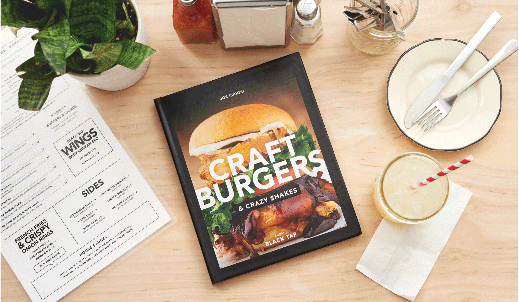 Black Tap Craft Burgers & Beer Cookbook Design
