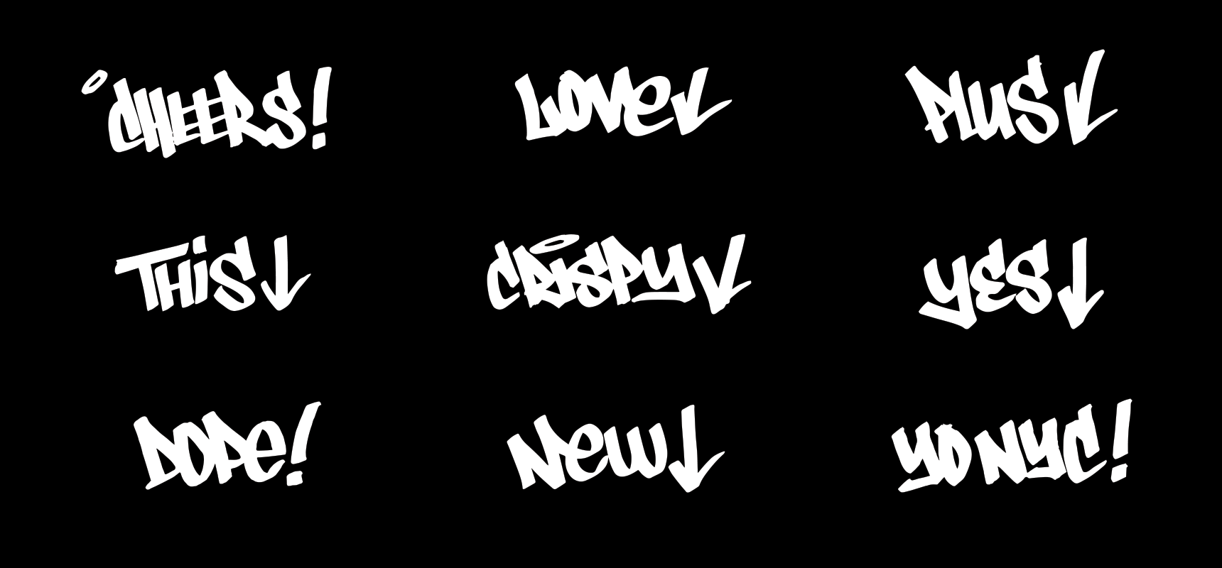 Black Tap Craft Burgers & Beer Custom Typography