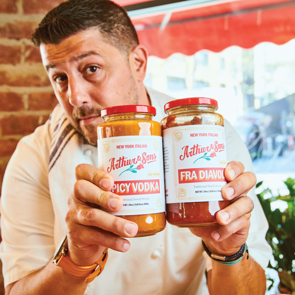 Chef Joe Isidori with Jarred Sauce