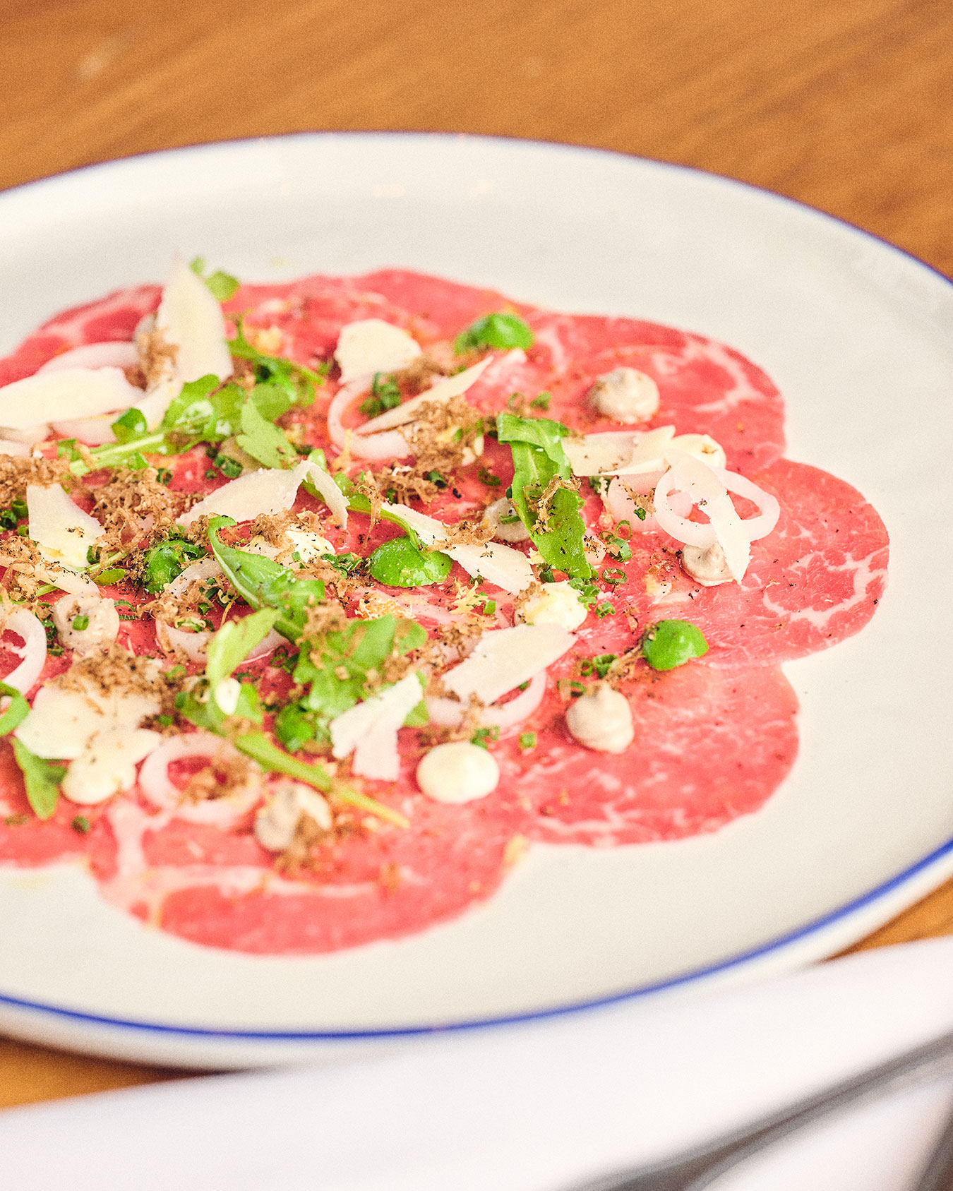 Beef carpaccio photography